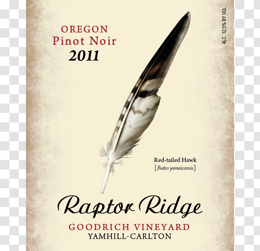 Pinot Noir Gris Ridge Vineyards Raptor Wine Transparent PNG