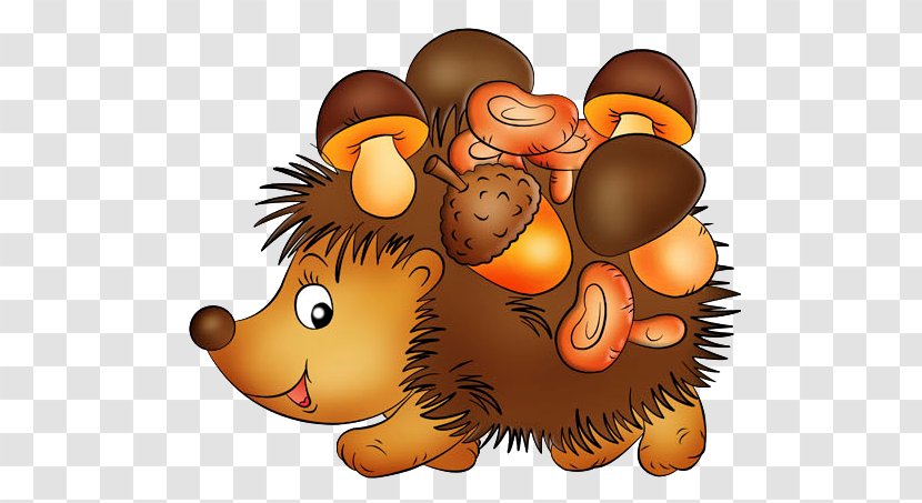 Hedgehog Jigsaw Puzzle Cartoon Clip Art - Hydnum Repandum Transparent PNG