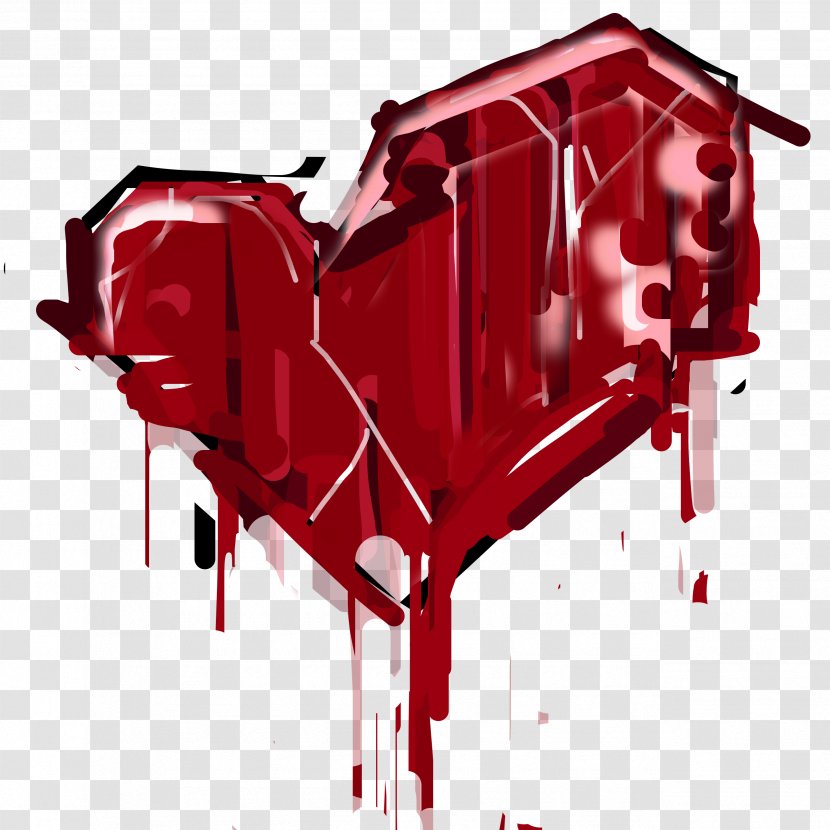 Broken Heart Pinkie Pie Image Blood - Graffiti Transparent PNG