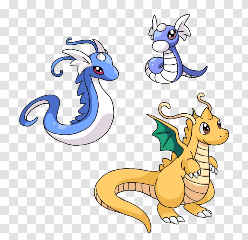 Pikachu Pokémon Red And Blue Dratini Dragonite - Pichu Transparent PNG