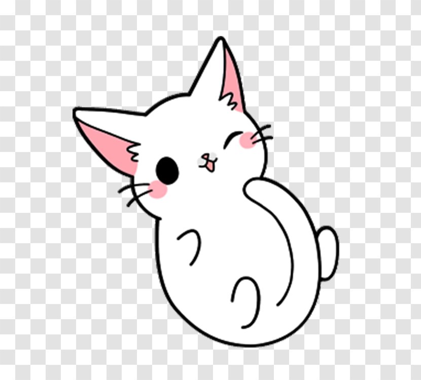 Cat Kitten Drawing - Small To Medium Sized Cats - Cute Sit Yang Transparent PNG