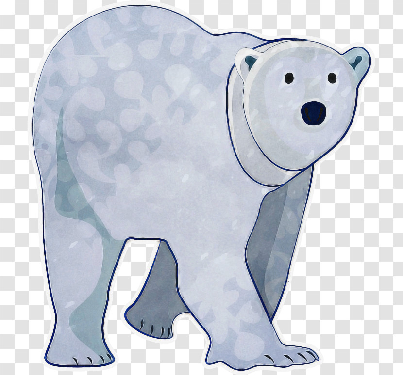 Polar Bear Bears Cartoon Animal Figurine Snout Transparent PNG