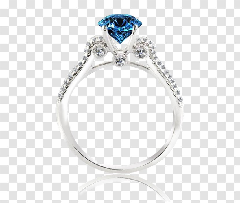 Engagement Ring Sapphire Diamond Jewellery Transparent PNG