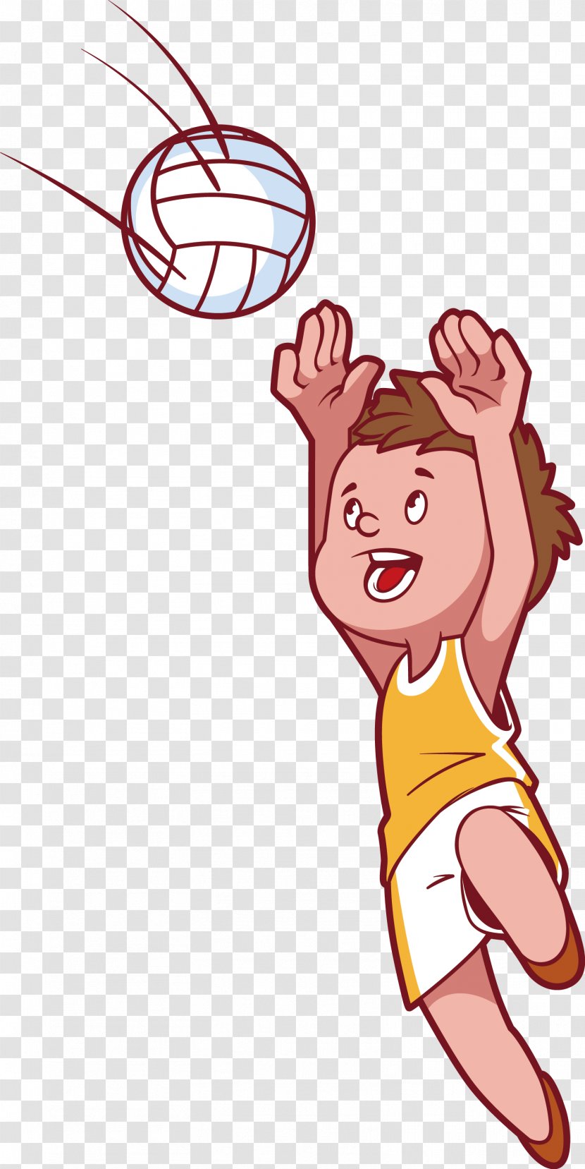 Beach Volleyball Child Clip Art - Silhouette - Little Boy Playing Vector Transparent PNG