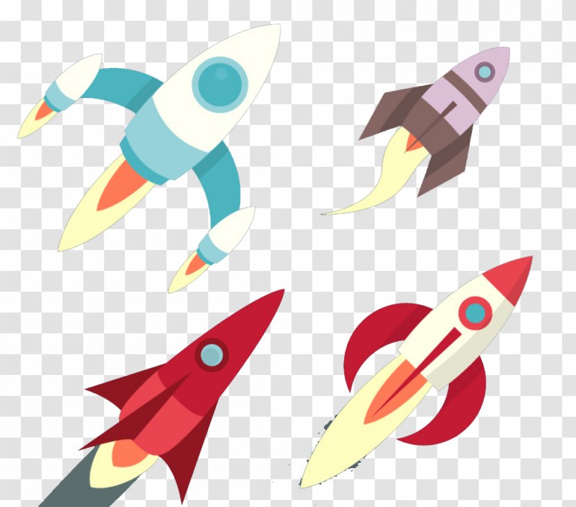 Cartoon Rocket - Launch - Pattern Transparent PNG