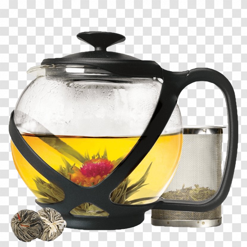 Flowering Tea Green Teapot Infuser Transparent PNG
