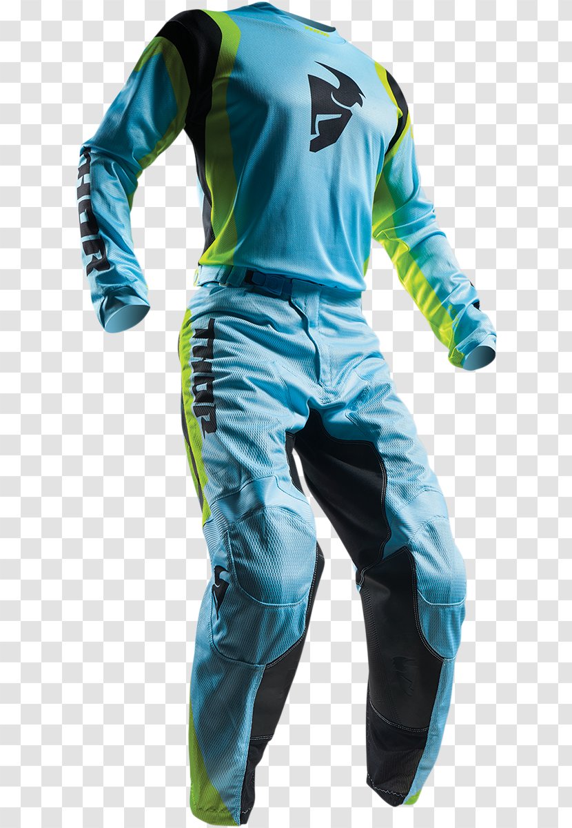 Thor Pants Clothing Jersey Motocross - Watercolor - Lime Powder Transparent PNG