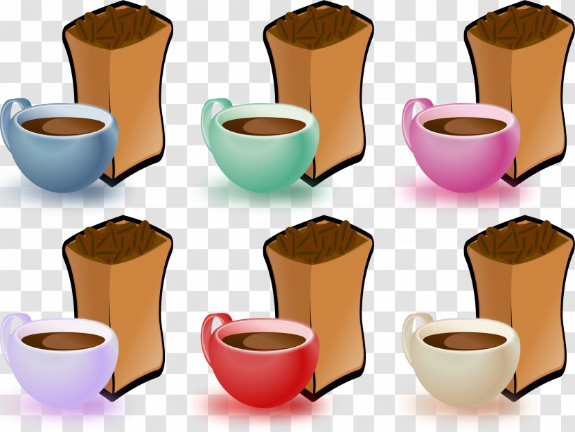 Cafe Coffee Cup Bean Clip Art - Pottery - Beans Transparent PNG