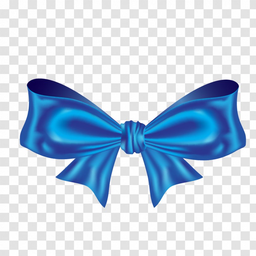 Ribbon Bow Tie Blue Royalty-free - Butterfly Transparent PNG