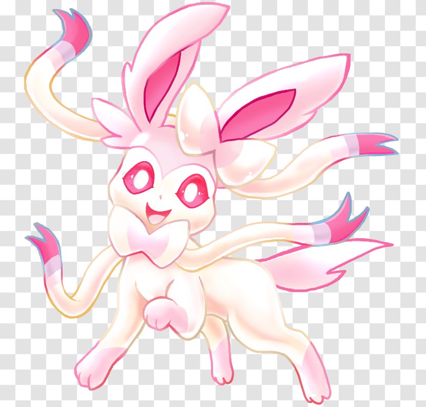 Rabbit Easter Bunny Hare Clip Art Illustration - Silhouette - Sylveon Pokemon Showcase Transparent PNG