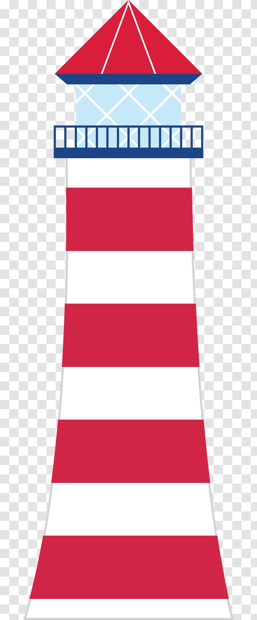 Lighthouse Maritime Transport Clip Art - Red - Nautical Theme Transparent PNG
