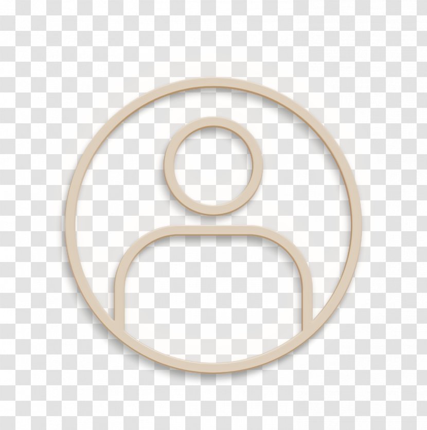 Icon User - Silver - Metal Oval Transparent PNG