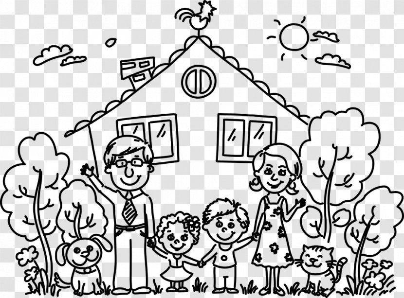 Royalty-free Drawing Family - White Transparent PNG