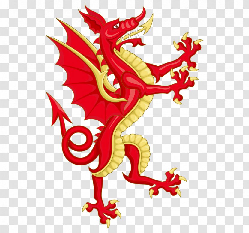 Flag Of Wales Welsh Dragon Royal Coat Arms The United Kingdom - Mythical Creature Transparent PNG