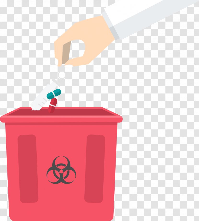 Medical Waste Rubbish Bins & Paper Baskets Sharps - Service - Throw Garbage Transparent PNG