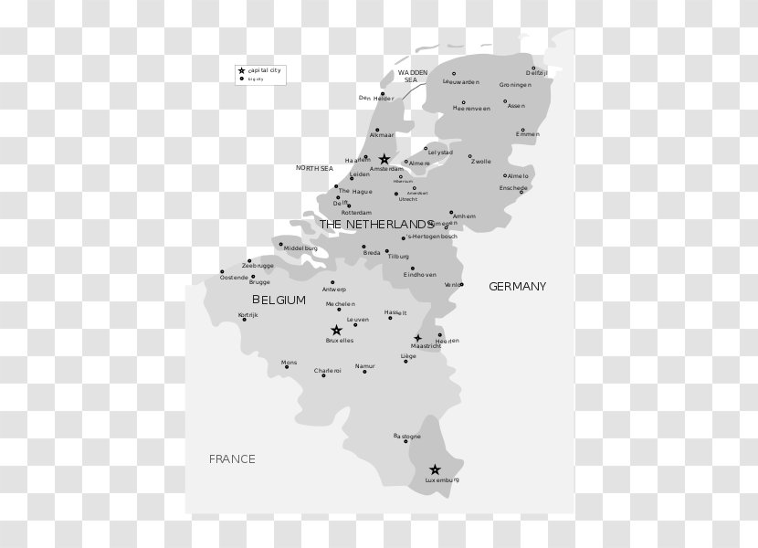 Belgium–Netherlands Relations Map Benelux - Netherlands - Belgium Transparent PNG