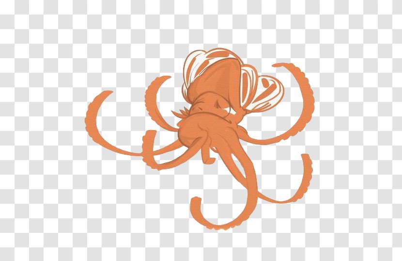 Octopus Cartoon Illustration - Cephalopod - Deep-sea Transparent PNG