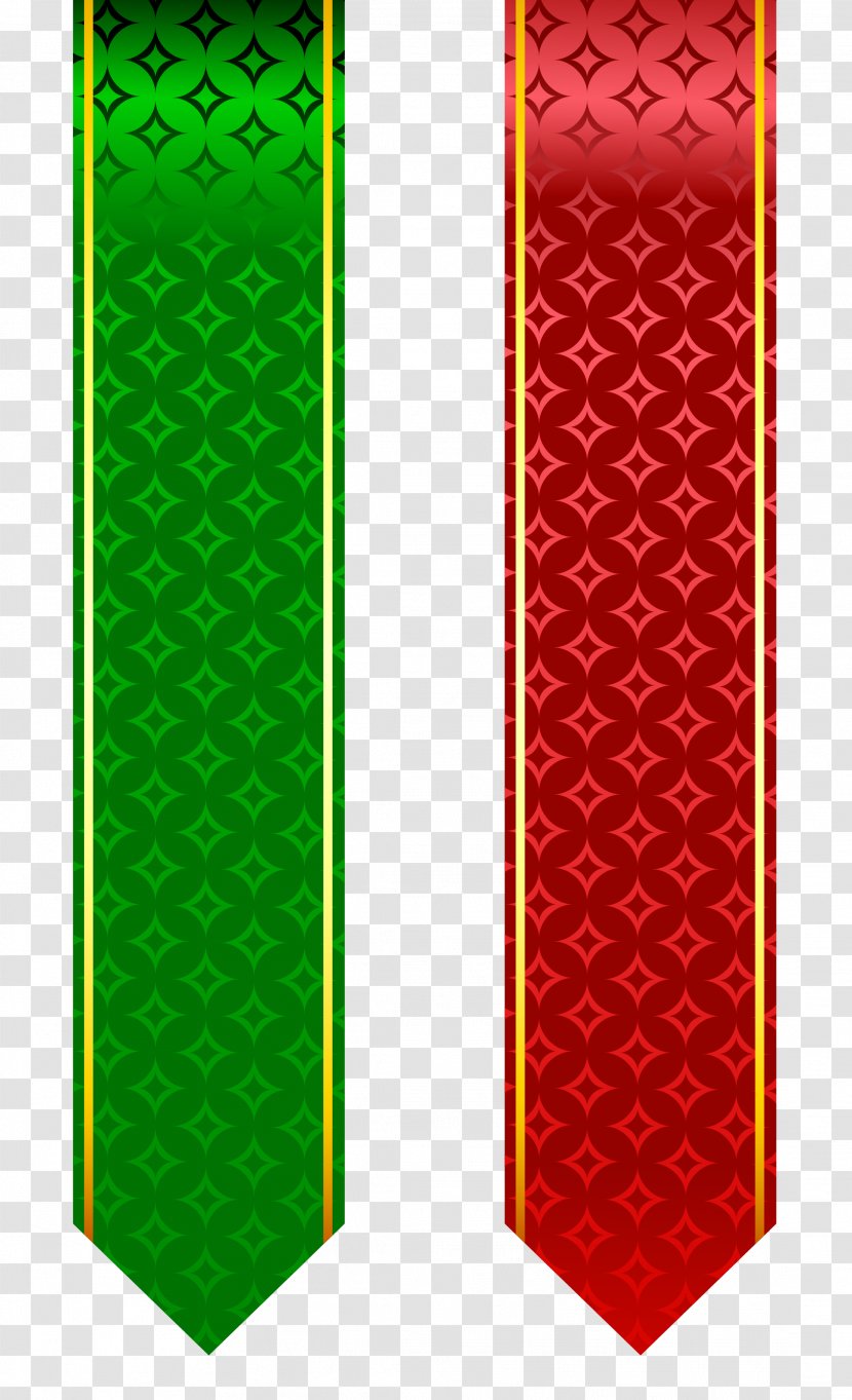 Clip Art - Banner - Red And Green Band Set Clipart Transparent PNG