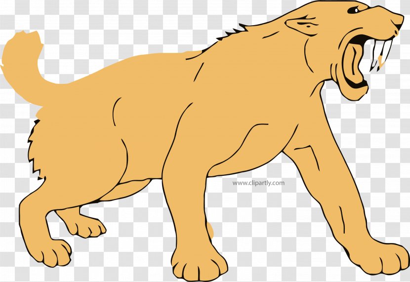 Sabertooth Saber-toothed Tiger Clip Art Sabre-Tooth - Sabretooth Transparent PNG