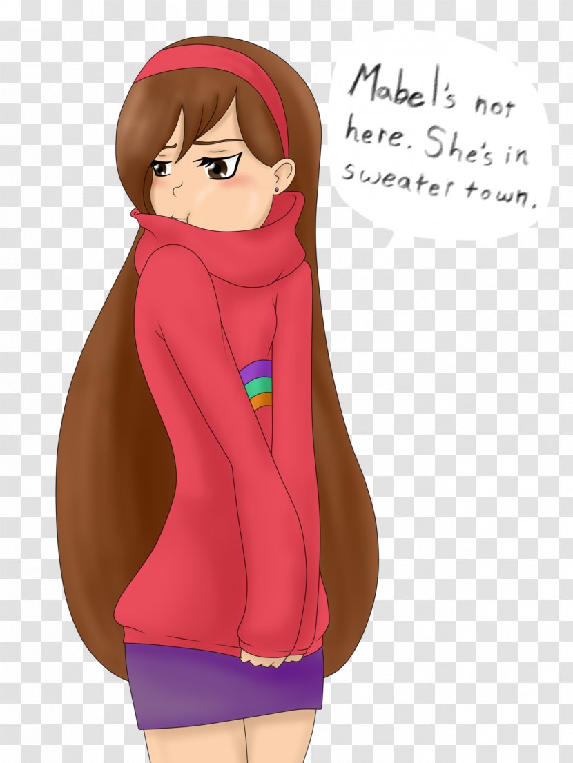 Mabel Pines Dipper Sweater Fan Art Character - Watercolor - Flower Transparent PNG