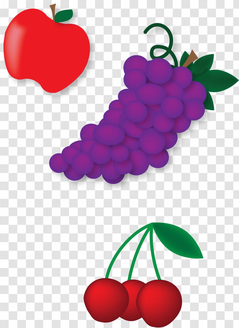 Grape Fruit Graphic Design Food Cherries - Label Transparent PNG