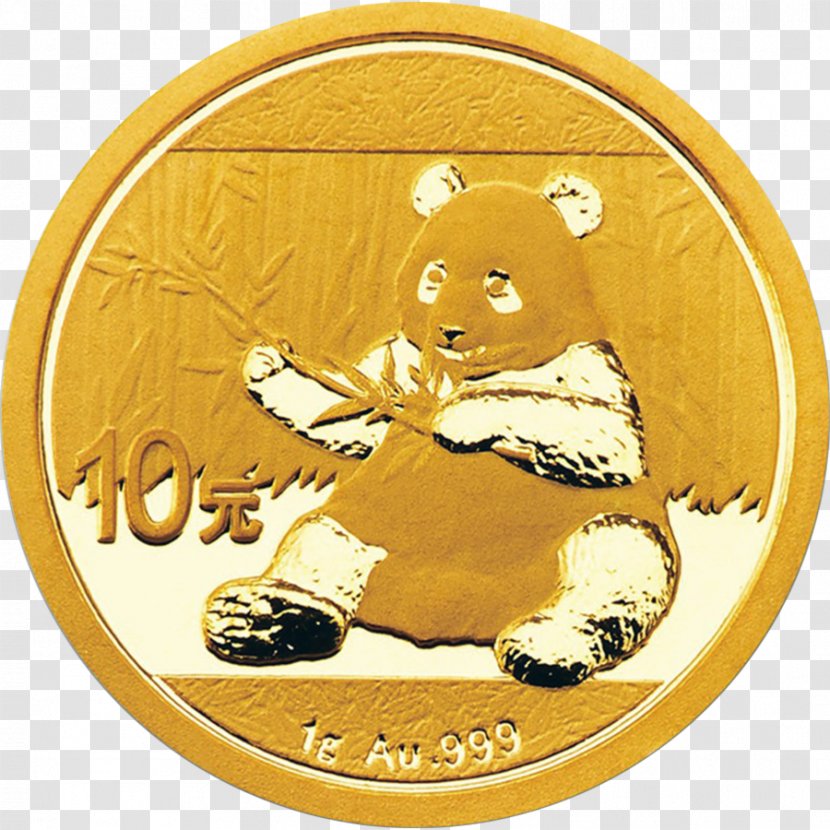 Giant Panda Perth Mint Chinese Gold Bullion Coin - Silver Transparent PNG