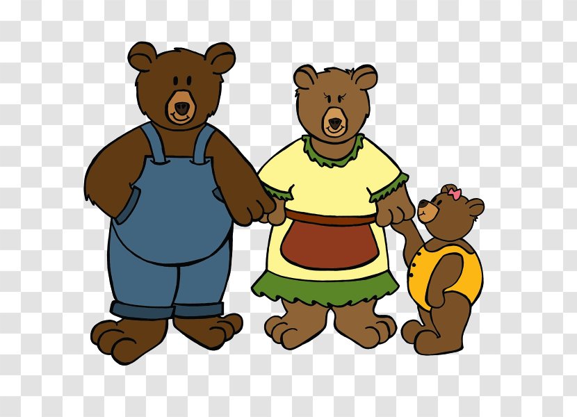 Goldilocks And The Three Bears Brown Bear Clip Art - Watercolor Transparent PNG