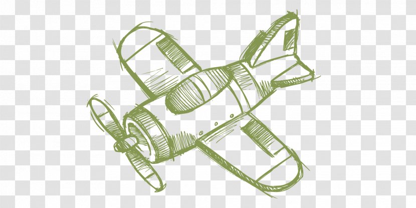 Airplane Royalty-free Sketch - Line Art - Aircraft Transparent PNG