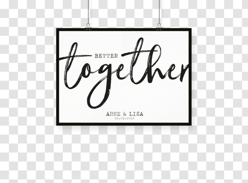 Calligraphy Love Gift Valentine's Day Intimate Relationship - Rectangle - Better Together Transparent PNG