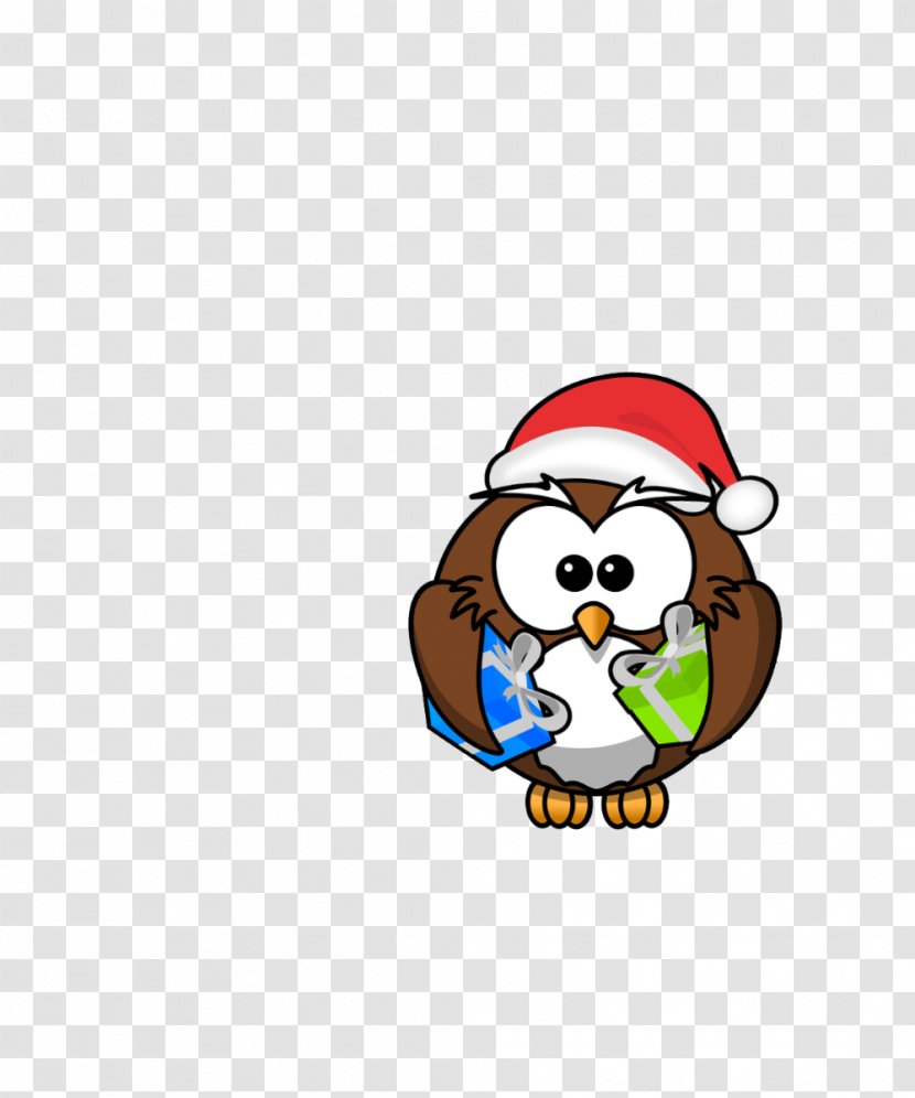 Santa Claus Owl Christmas Clip Art - Vertebrate Transparent PNG