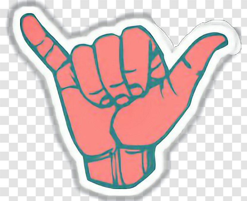 Clip Art Thumb Hand Shaka Sign Image - Flower Transparent PNG