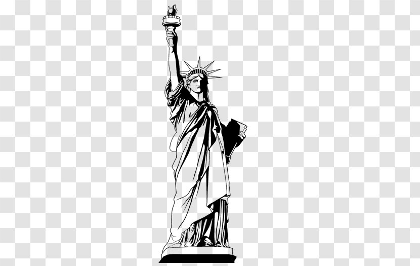 Statue Of Liberty Wall Decal Skyline Sticker - Cloakroom Transparent PNG