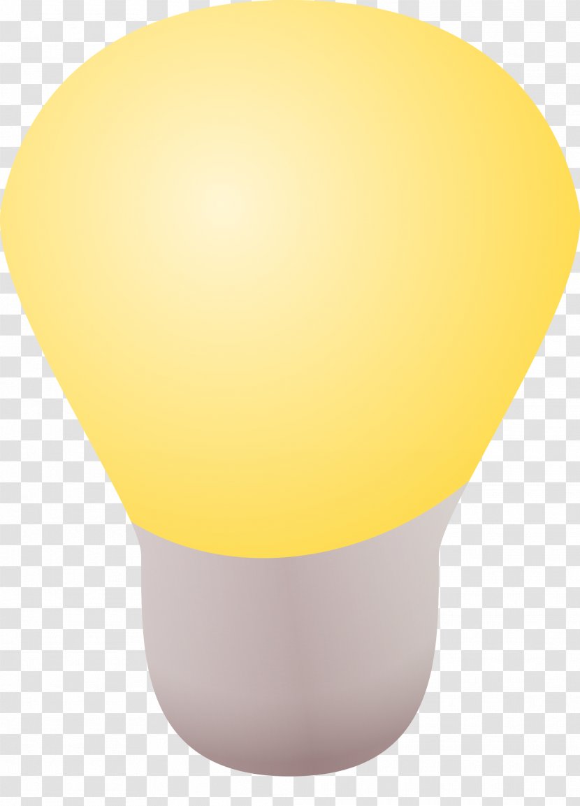 Incandescent Light Bulb Lamp Clip Art - Yellow Transparent PNG