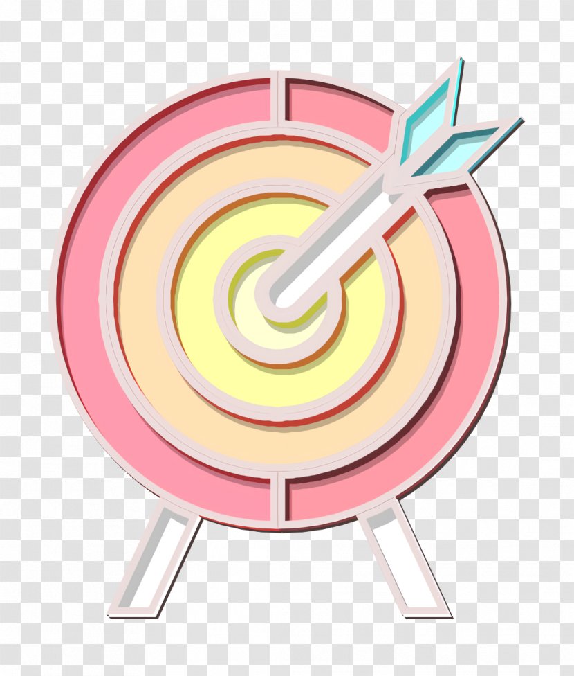 Target Icon Business And Office - Lollipop - Pink Transparent PNG