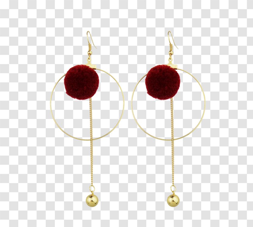 Bead Drop Earrings Body Jewellery Woman Circle - Beaded Transparent PNG