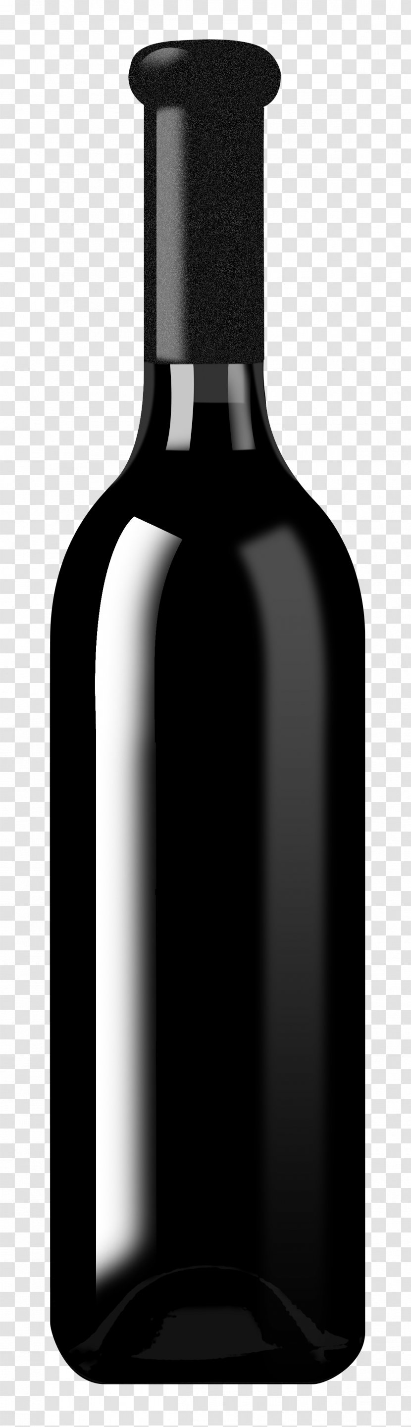 Red Wine Champagne Bottle Liqueur - Black Transparent PNG