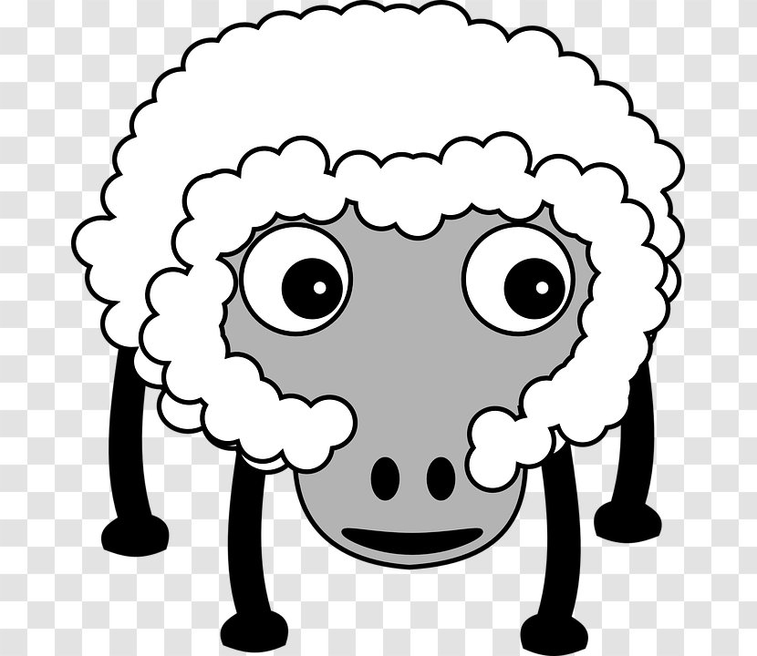 Sheep Goat Cartoon Clip Art - Organism Transparent PNG
