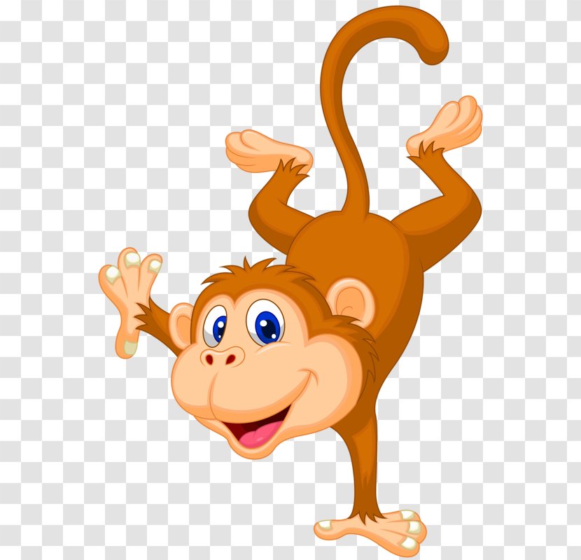 Monkey Cartoon Dance Royalty-free - Royaltyfree - Hand-painted Little Transparent PNG