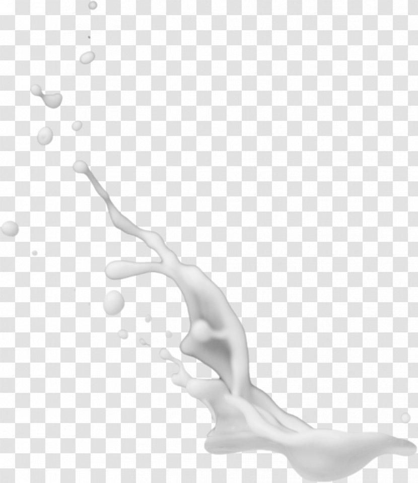 Splash Milk Liquid Black And White - Watercolor Transparent PNG