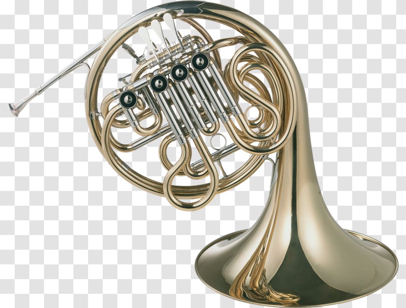 Brass Instruments Wind Instrument Musical French Horns - Cartoon - Metal Tuba Transparent PNG