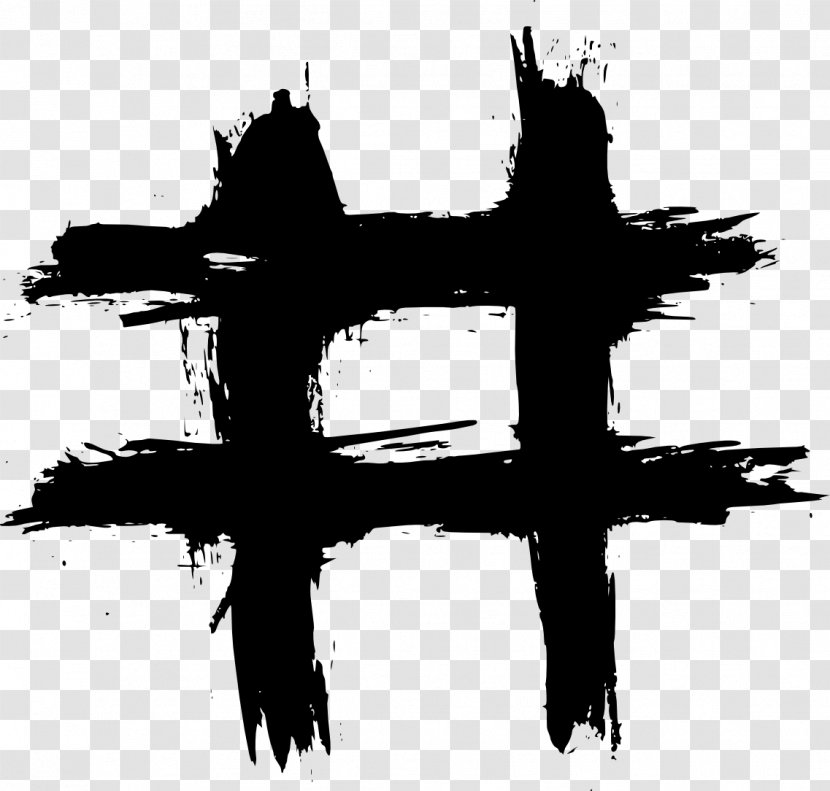 Hashtag Abbreviation Symbol - Grunge Cross Transparent PNG
