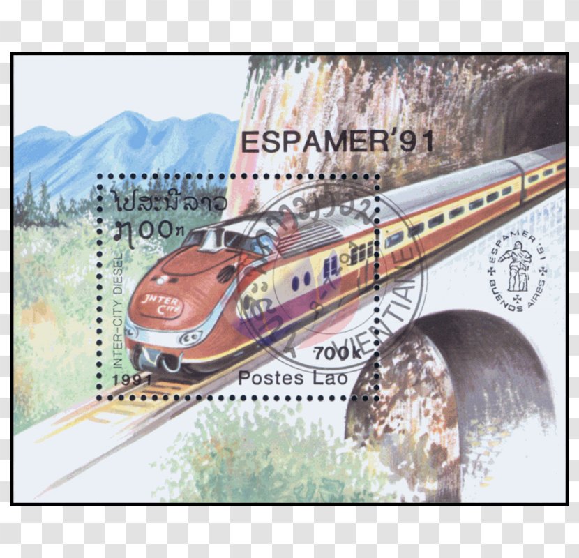 Train Postage Stamps Rail Transport Portugal Taobao - Goods Transparent PNG