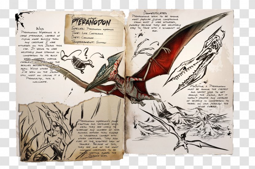 Pteranodon ARK: Survival Evolved Late Cretaceous Pterosaurs Spinosaurus - Dilophosaurus - Dinosaur Transparent PNG