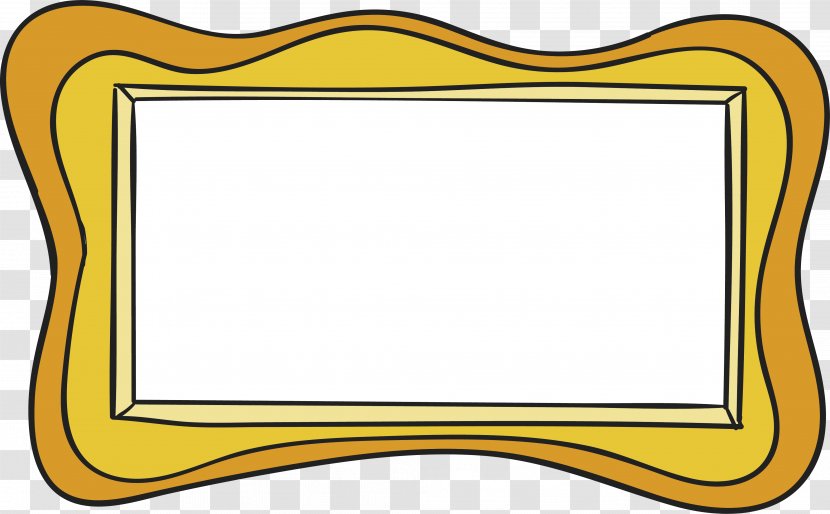 Picture Frame Wave Yellow - Red Transparent PNG