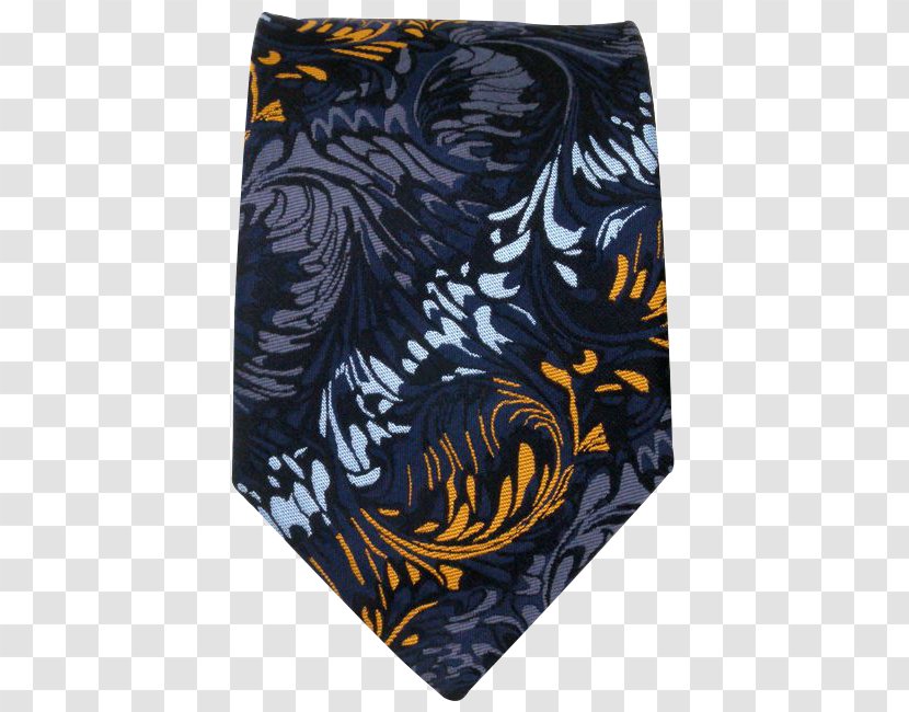 Necktie Textile Paisley Bow Tie Silk - Navy Blue Floral Transparent PNG