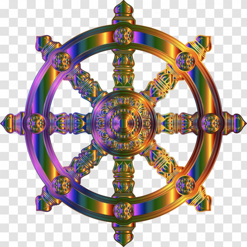 Dharmachakra Buddhism Buddhist Symbolism Religion - Religious Symbol - Wheel Of Dharma Transparent PNG