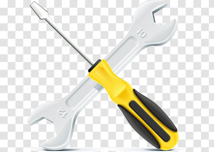 Toolbox Euclidean Vector - Drawing - Painted Wrench Screwdriver Creative Tools Transparent PNG
