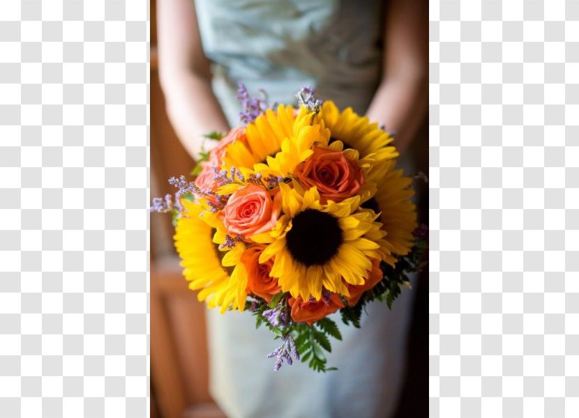 Centrepiece Wedding Common Sunflower Bride - Florist Transparent PNG