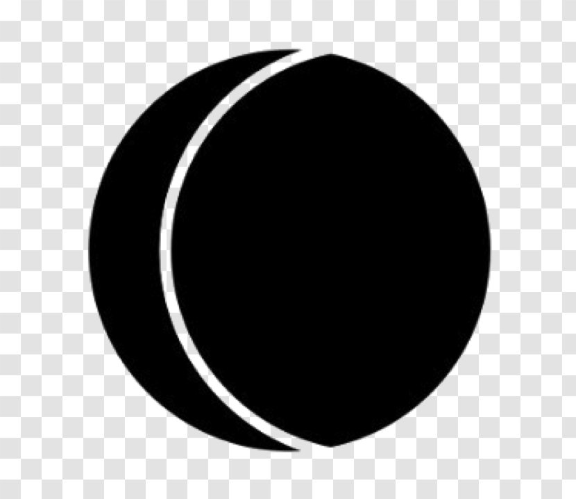 Circle Crescent - Black M Transparent PNG