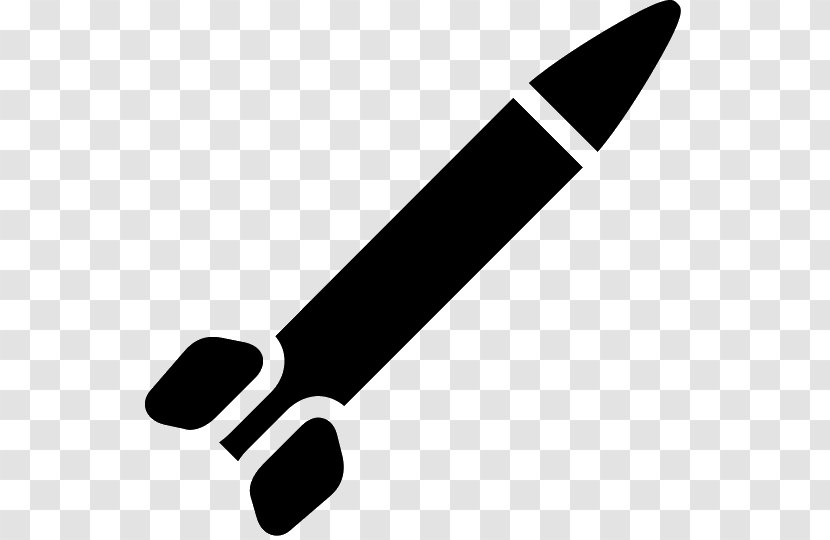 Cartoon Rocket - Logo - Blackandwhite Transparent PNG